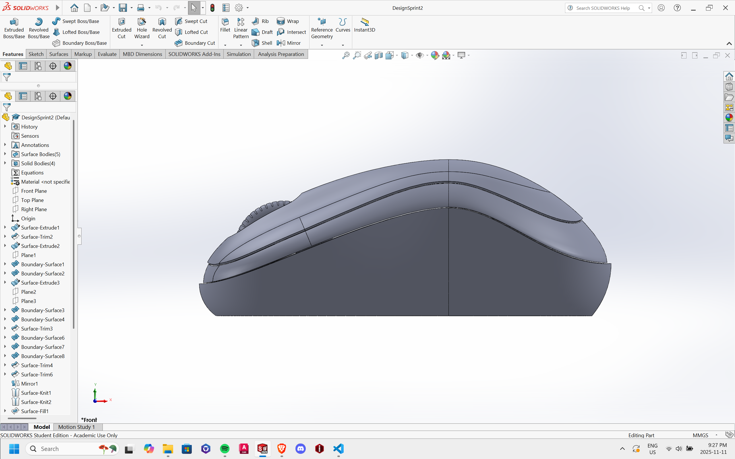 Completed alternator belt replacement